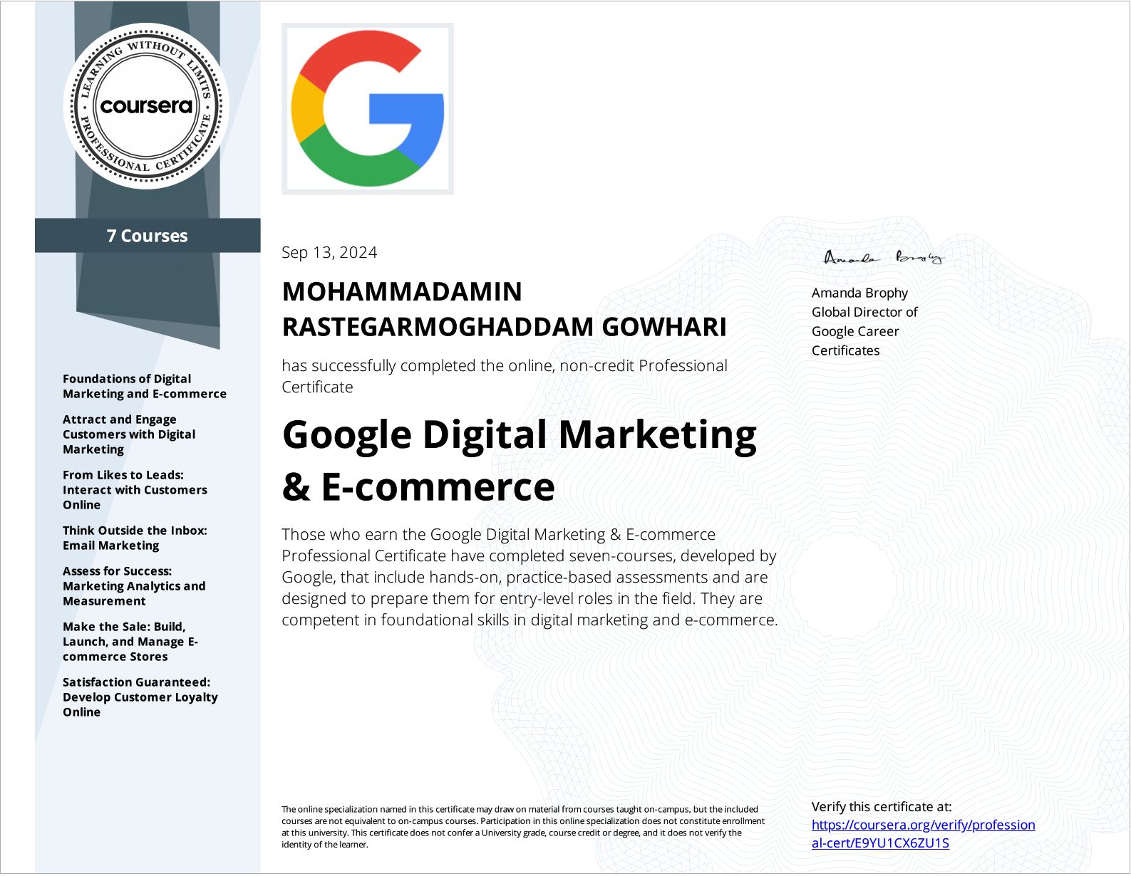 Google Certificate